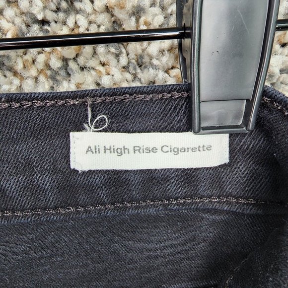 Frame Denim Womens 24 Jeans‎ Ali High Rise Cigarette Black Zip 5 Pocket Casual - Picture 11 of 11